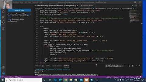 How to calculate latitude/longitude values on point layer in file geodatabase by python script