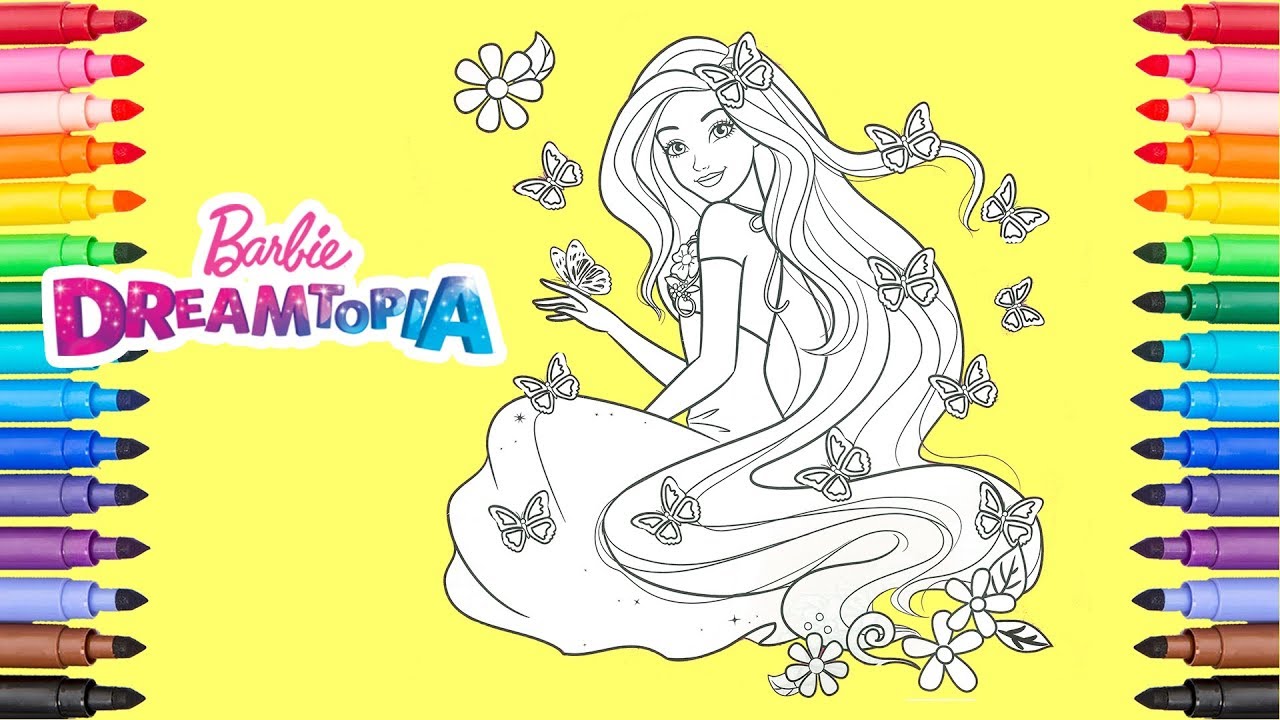 Coloring Barbie Dreamtopia Barbie Coloring Pages Youtube
