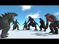 Testing the New 2014 Godzilla Rework vs Every Godzilla Variants | ARBS Simulation