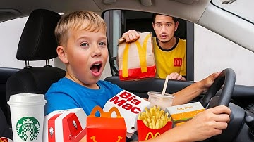 I ate every DRIVE THRU in a Day!