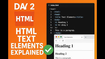 Day 2 Add Text Content – Headings, Paragraphs, Line Breaks, Horizontal Lines    HTML Text Elements E