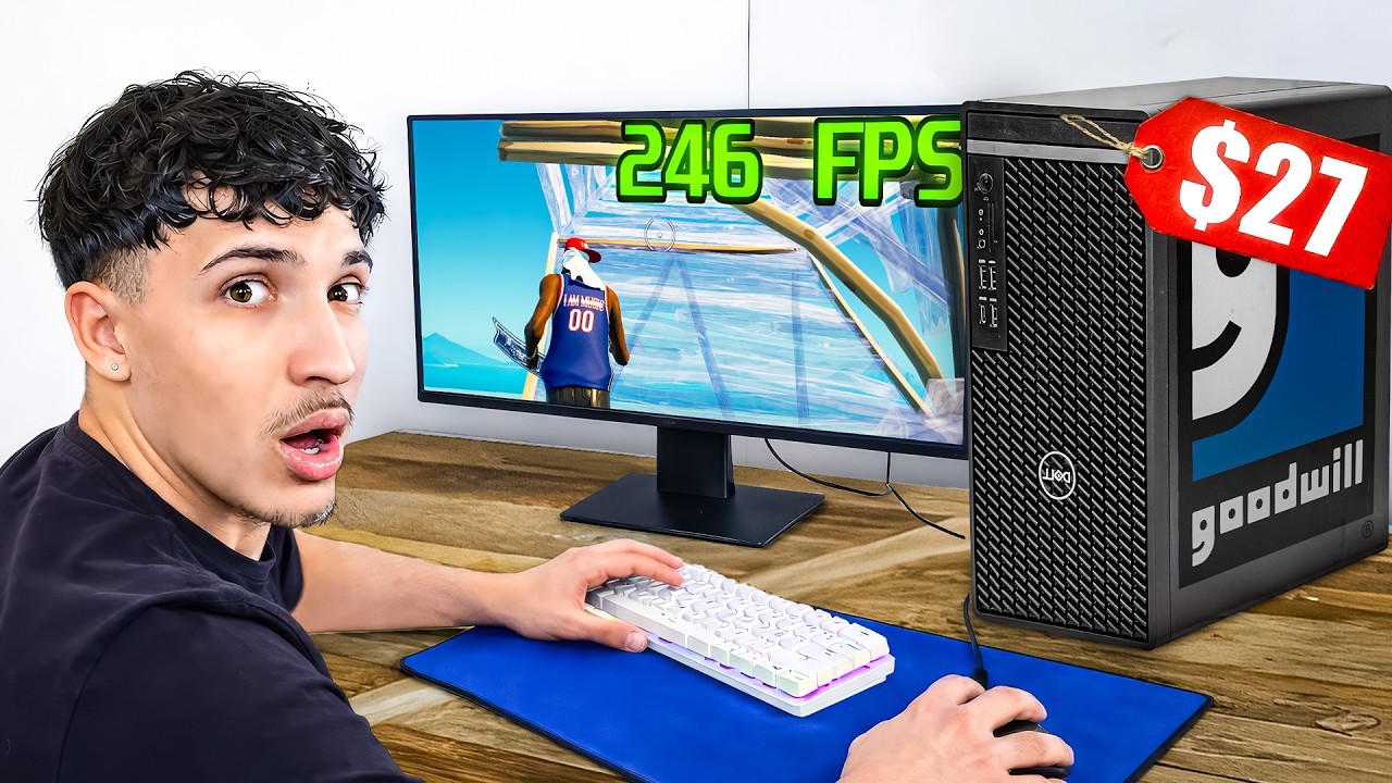 I Built the CHEAPEST Thrift Store Gaming Setup To Go Pro