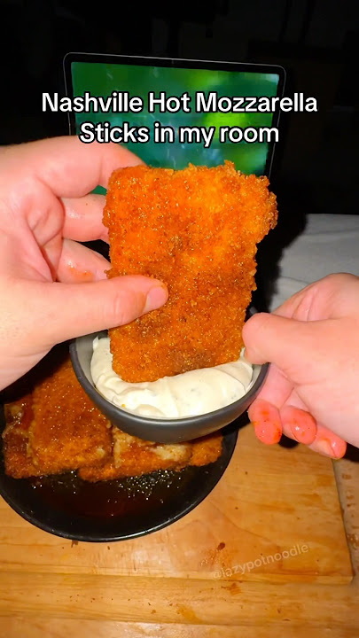 Nashville Hot Mozzarella Sticks in my room #shorts