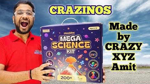 CRAZINOS unboxing Mega Science Kit ⁨| Easy Science Experiments | Science Projects #science #crazyxyz