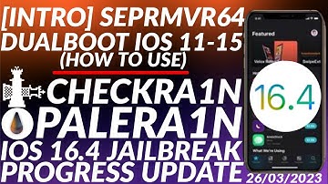 [INTRO] Seprmvr64: Dualboot iOS 11.4.1-15.x & Checkra1n/Palera1n iOS 16.4 Jailbreak Progress Updates