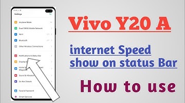 Vivo Y20a , internet Speed setting internet Speed Show on status Bar setting