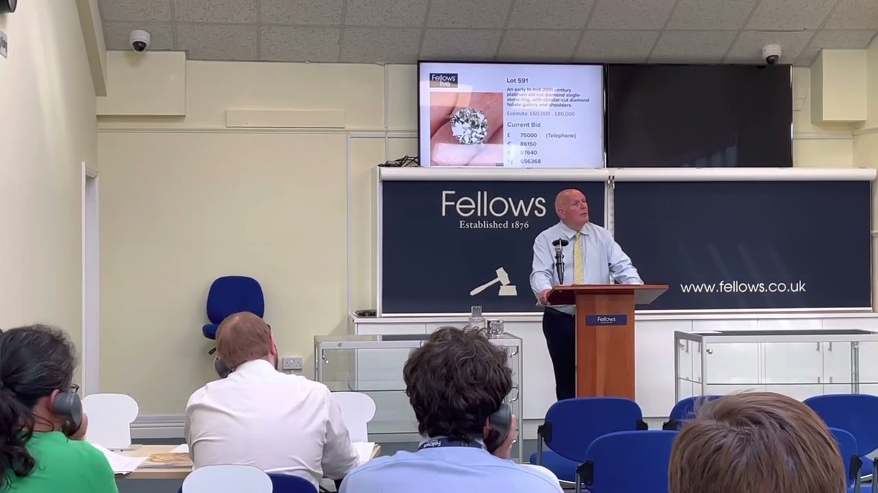 Diamond single-stone ring fetches £90,000 at auction! | Fellows