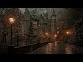 Rainy Streets Dark Academia | A Castle Street Where Autumn Never Ends | Melancholic Piano for Focus