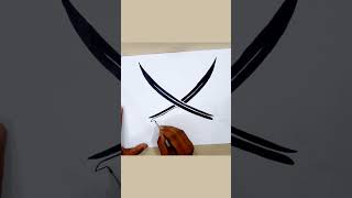 How to draw double Sword #shorts