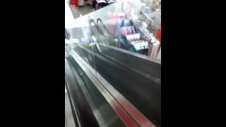 Shopping Cart down Escalator at Target in West Edmonton Mal