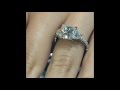 3 carat princess cut diamond 3stone engagement ring