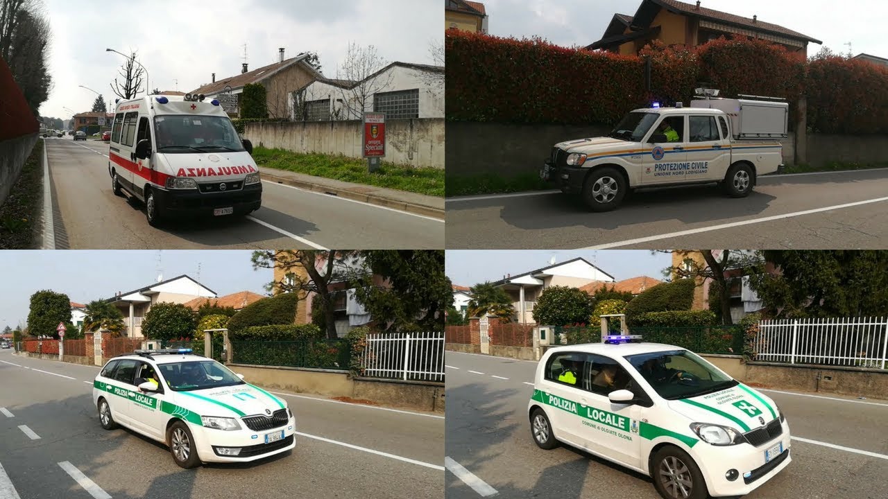 [SIMULAZIONE]POLIZIA LOCALE IN SIRENA+PROTEZIONE CIVILE IN SIRENA+CRI BUSTO 10-57 IN SIRENA[FISCHIO]