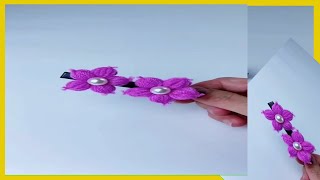 How to make hairpins with silk threads, learn with easy and simple steps how to make elegant hairpin