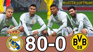 FIFA 23 - RONALDO, MESSI HAALAND, MBAPPE, ALL STARS  | REAL MADRID 80-0 DORTMUND - PS5 4K