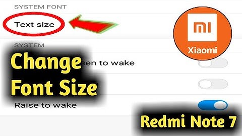 Redmi Note 7, 8 Pro Font Size Change Setting