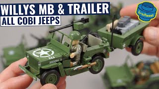 80th D-Day anniversary Willys Jeep w/ Trailer - COBI 2297 (Speed Build Review)