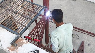 How to install metal stair /making A iron spiral stair easy metalworking