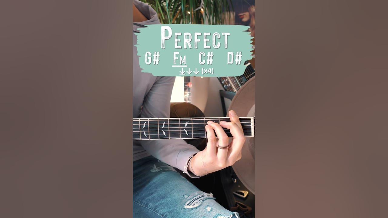 Perfect Ed Sheeran Guitar Lesson (No Capo) // Perfect Guitar Tutorial #Shorts