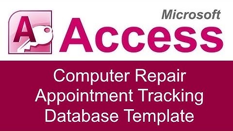 Microsoft Access Computer Repair Appointment Tracking Database Template