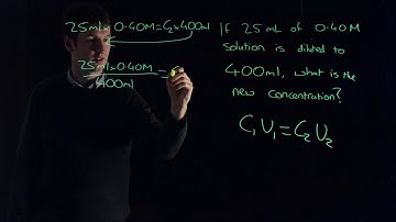 Dilutions or C1V1 = C2V2