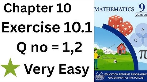 Class 9 maths chapter 10 ex 10.1 | Class 9 maths chapter 10.1 English medium| exercise 10.1 Q no 1,2