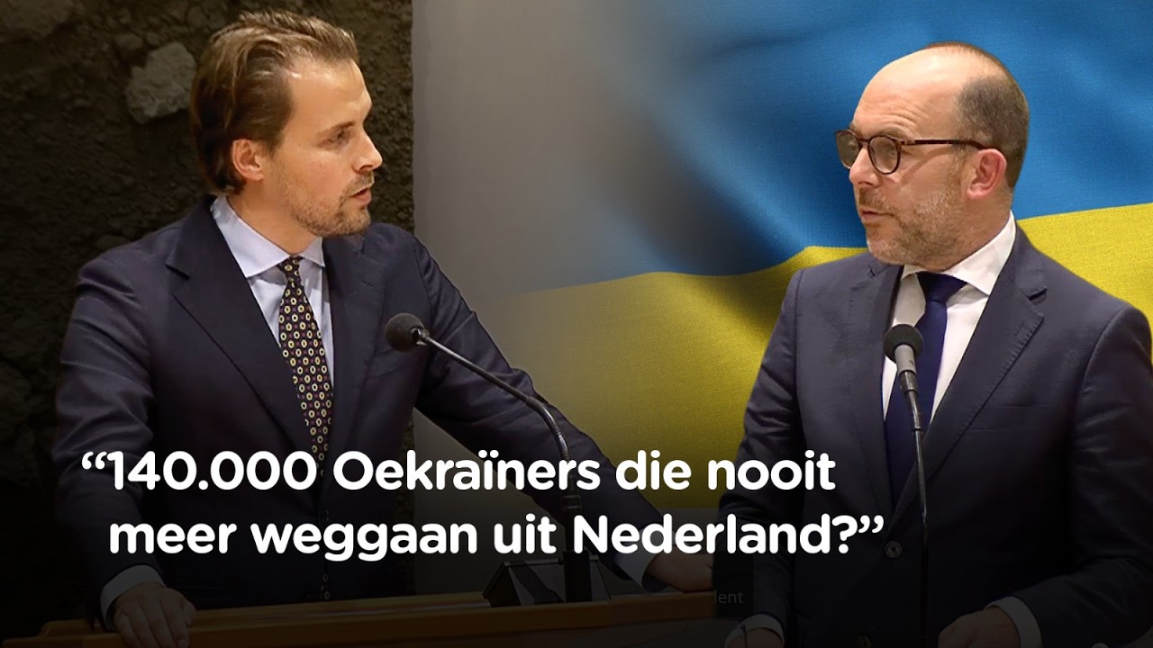 Thumbnail '140.000 Oekraïeners permanent in Nederland?’ Russcher (FVD) tegen minister van Asiel en Migratie