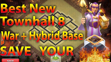 Clash Of Clans- Best New Townhall 8 TH8 War / Hybrid / Farming Base Save Your Dark Elixir