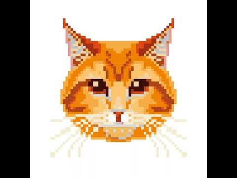 Pixilart - Orange Pixel Cat by Tygur8v