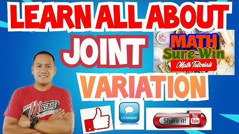 JOINT VARIATION [MATH TUTORIAL]