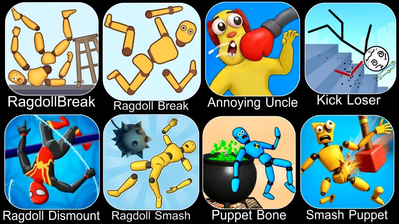 Roblox,Sprunki Survival,Ragdoll Dummy,Ragdoll Break,Kick the Buddy,Annoying Uncle Punch,Kick Loser