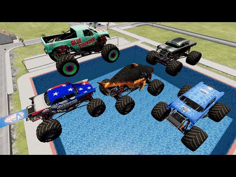 High Speed Monster Truck Epic Jump and Crash #88 | BeamNG