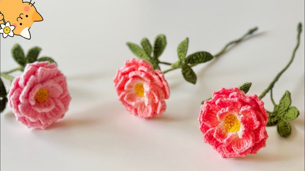 How to make crochet rose | Crochet flower tutorial | Crochet Peony tutorial