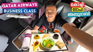 Qatar Airways Business Class from Kochi - Doha - Abu Dhabi | Airbus A330 Flying Experience