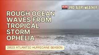 Rough Waves at Kure Beach NC from Tropical Storm Ophelia