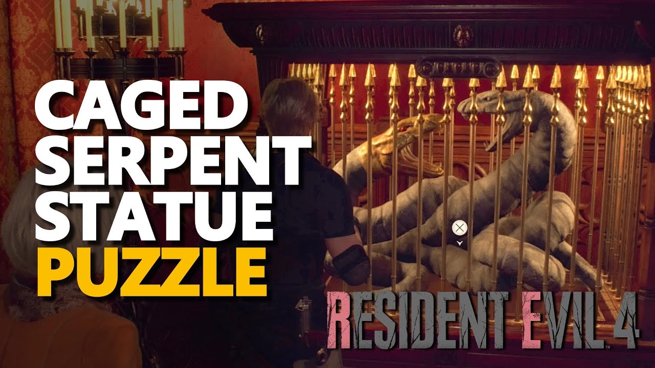 Caged Serpent Statue Puzzle RE4 Remake YouTube