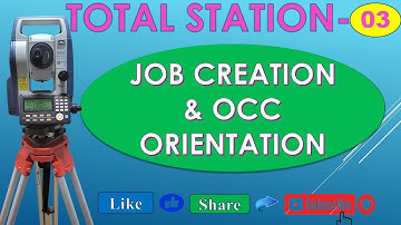 How to do Job creation in TOTAL STATION, SOKKIA-CX105 Surveying instrument---(3)