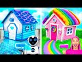 Robot vs Barbie Een Gekleurd Huis Uitdaging | Grappige Momenten