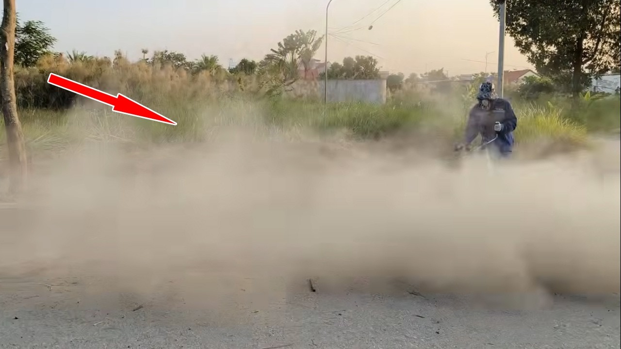 The sun, wind, dust, and large bushes exhausted my brothers and me on this sidewalk.