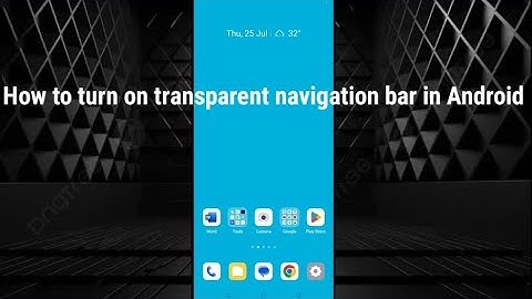 How to turn on transparent navigation bar in Android