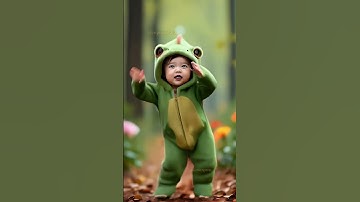 Em bé tắc kè đang nhún nhảy aram sam sam trong rừng  #baby #babydance #aramsamsam