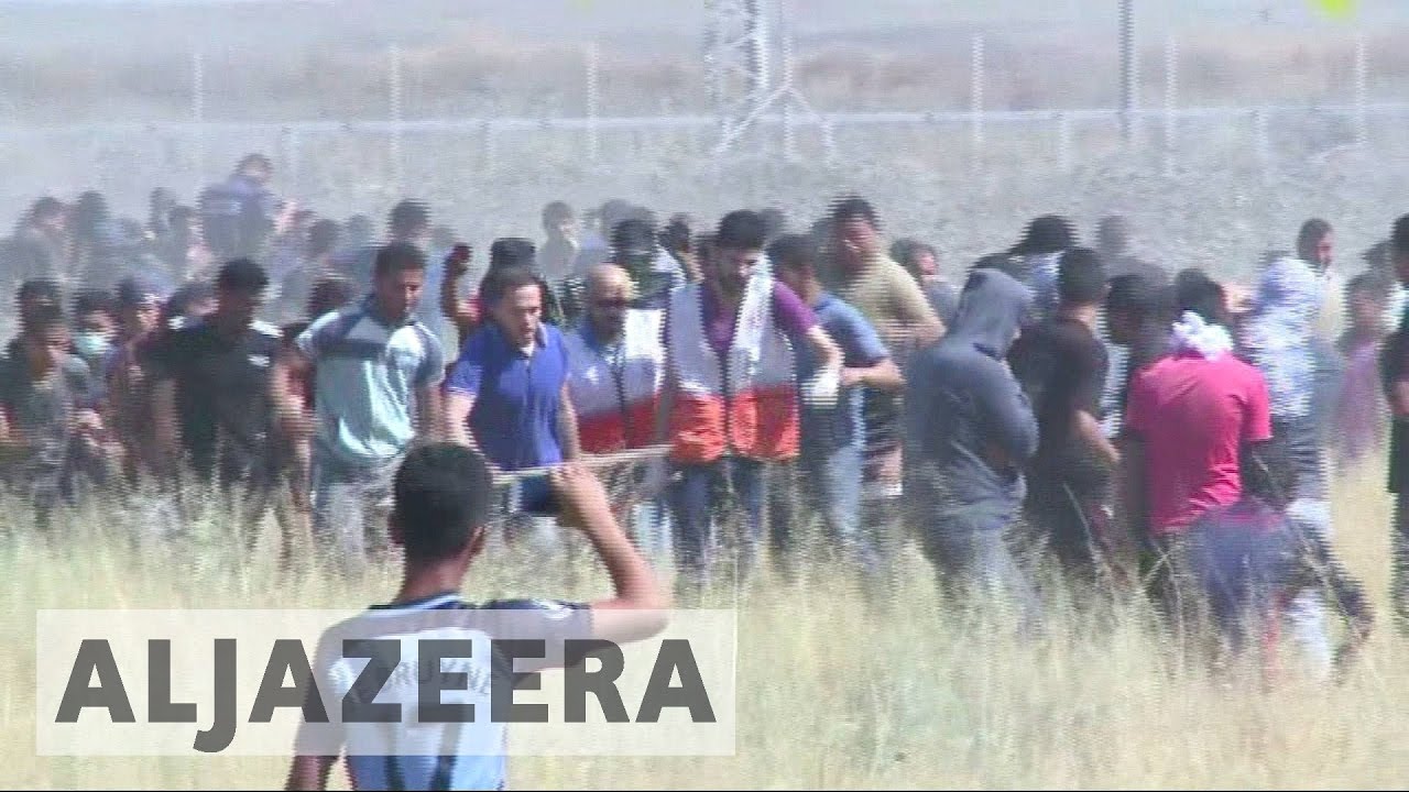 أُصيب أكثر من 160 فلسطينياً في احتجاجات غزة