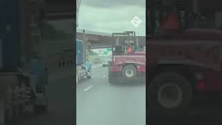 Moment Truck Slams Into Bridge In Virginia