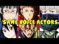Jujutsu kaisen all characters japanese dub voice actors seiyuu  same anime characters
