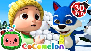 Snowball Fight!  | Cocomelon | 🔤 Moonbug Subtitles 🔤 | Learning Videos