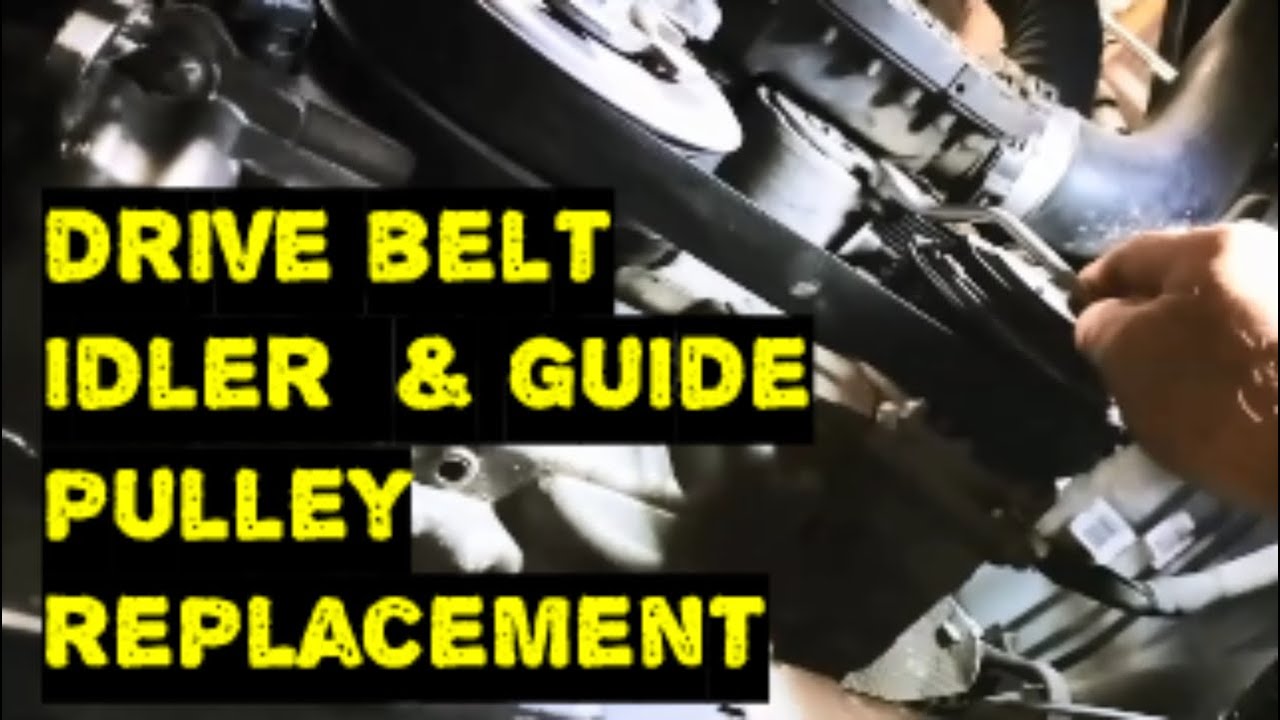 Drive Belt Noisy Worn Idler Pulley & Guide Pulley Replacement example is Mercedes 350D 3L TDi