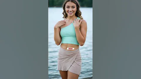 [4K] AI Lookbook Model | American Woman in One-Shoulder Crop Top & Wrap Mini Skirt for Summer Chic