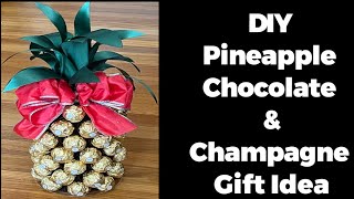 DIY Gift Idea Ferrero Rocher Pineapple Bottle /How To Make Homemade Christmas Crafts & DIY Gift Idea