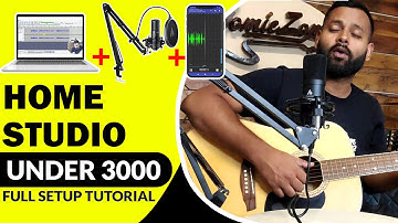 Home Studio Setup under 3000 | Maono Au-a04 full mobile recording setup | Laptop Recording Setup