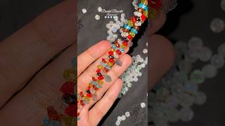 The Whole Process of Making a Bracelet🧡|| #shorts #diy #tutorial #handmade #beads