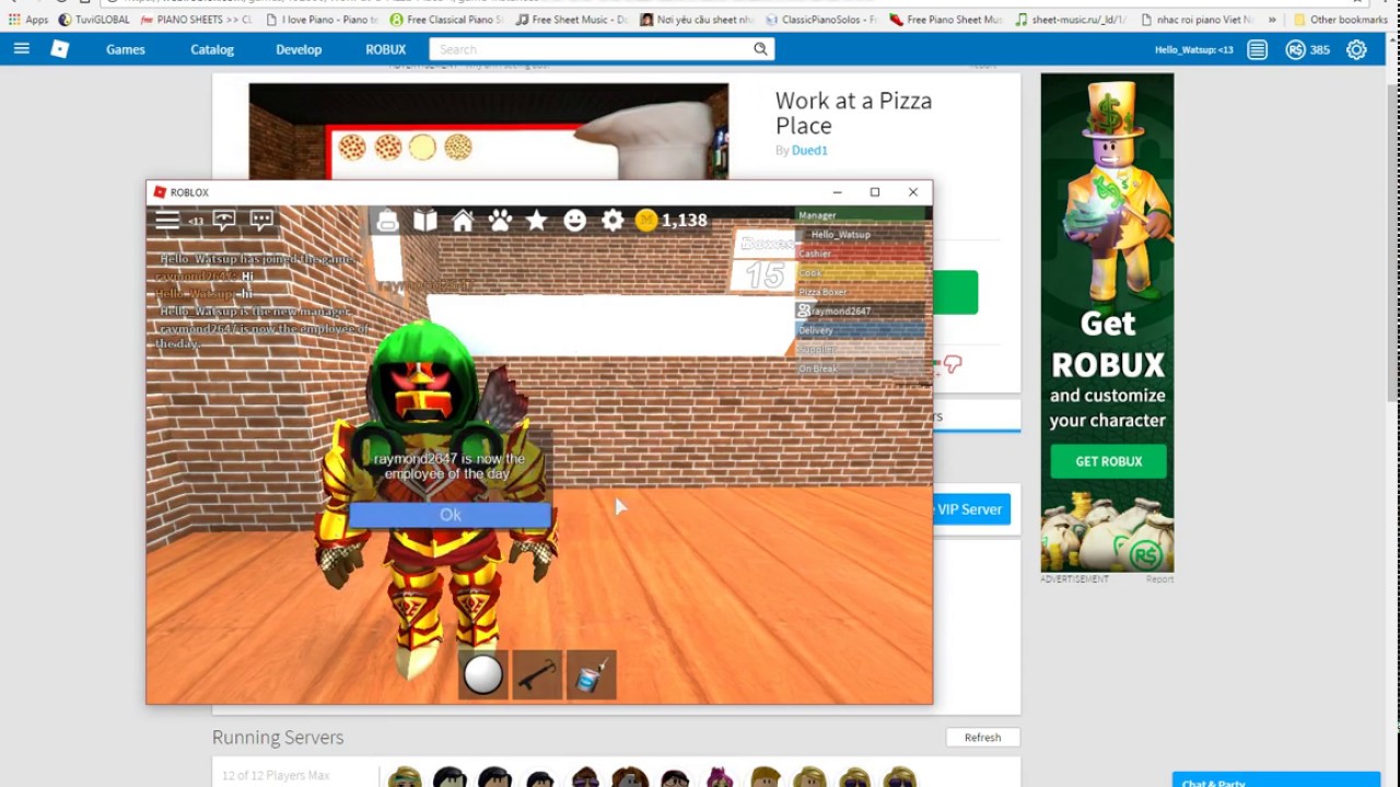How To Get Unlimited Bonuses In Work At A Pizza Place Roblox